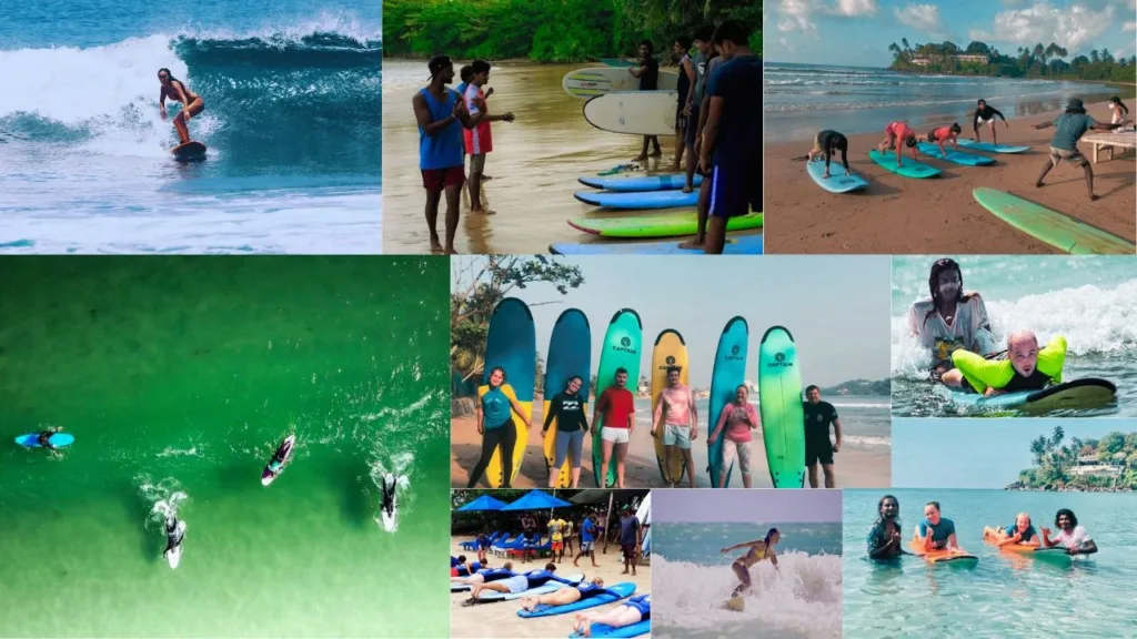 Surfing in Galle